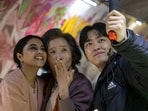 Priyanka Mohan, Park Hye-jin and Baek Si-hoon in a still from Made in Korea. 