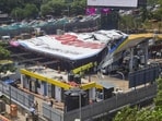 Mumbai: Rescue and relief work underway near the site of the hoarding collapse at Ghatkopar, in Mumbai, Tuesday, May 14, 2024. At least 14 persons were killed and 76 others injured on Monday night when a 100-foot tall illegal billboard fell on a petrol pump in Ghatkopar area of Mumbai. (PTI Photo) (PTI05_14_2024_000163A) (PTI)