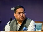 Official Spokesperson of the Ministry of External Affairs of India speaks during a meeting.