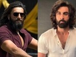 Ranveer Singh and Ranbir Kapoor in stills from Dhurandhar and Animal. 