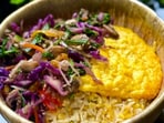 Aathira Sethumadhavan's protein custard and veggie rice bowl is low in calories but high on comfort. 