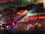 Firefighters battle blaze at Eagles Nest, York County, PA.