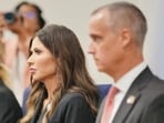 Kristi Noem was spotted alongside Corey Lewandowski at her new job, sparking backlash. Kristi Noem was spotted alongside Corey Lewandowski at her new job, sparking backlash.