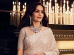 Nita Ambani in an Abu Jani Sandeep Khosla saree. 