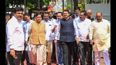 Maharashtra chief minister Devendra Fadnavis at the Maharashtra assembly in Mumbai, on Mar 25, 2025. (Raju Shinde/HT Photo)