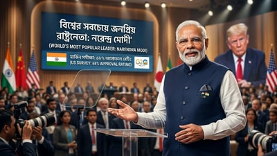 জনপ্রিয়তার নিরিখে ট্রাম্পকে হারালেন মোদী। (ছবিটি ন্যানো ব্যানানা দিয়ে তৈরি) জনপ্রিয়তার নিরিখে ট্রাম্পকে হারালেন মোদী। (ছবিটি ন্যানো ব্যানানা দিয়ে তৈরি)