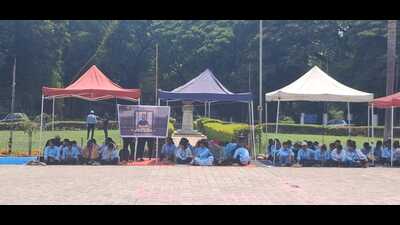 Students have been holding peaceful demonstrations, demanding a fair investigation, accountability, and improved safety measures. (HT) Students have been holding peaceful demonstrations, demanding a fair investigation, accountability, and improved safety measures. (HT)