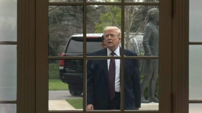 US President Donald Trump stands outside the Palm Room doors at the White House in Washington, DC on March 25, 2026. (Photo by Oliver Contreras / AFP) (AFP) US President Donald Trump stands outside the Palm Room doors at the White House in Washington, DC on March 25, 2026. (Photo by Oliver Contreras / AFP) (AFP)