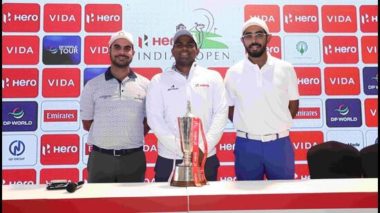 (from left) Shubhankar Sharma, Rayhan Thomas and Yuvraj Sandhu (HT Photo)
