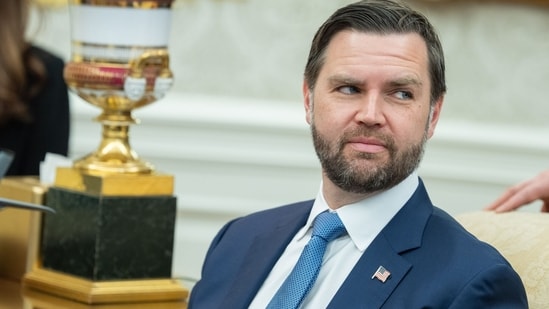 US Vice President JD Vance during a meeting with US President Donald Trump at the White House in Washington. (Bloomberg)