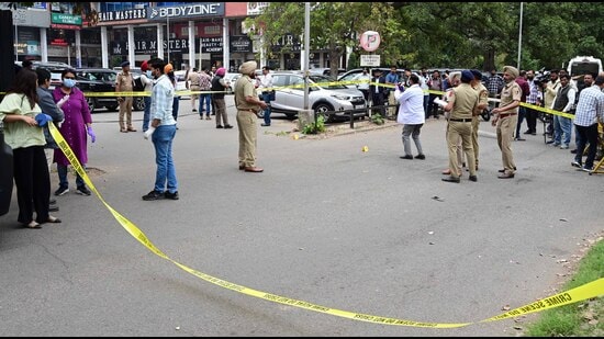 The defining symbol of this lawlessness unfolded last week in Chandigarh’s upscale Sector 9, where a property dealer was shot dead in a crowded, high-security zone. (HT File)