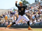 Pittsburgh Pirates starting pitcher Paul Skenes (30) throws a pitch during the first inning against the Toronto Blue Jays