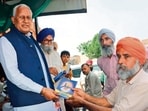 Punjab minister Barinder Kumar Goyal during an event in Lehra.
