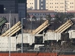 Launchers of the Patriot missile system deployed at a US military base in South Korea; analysts say diverting some such weapons to the Iran war theatre may hit military ops in other regions, such as the Ukraine war and the North Korea deterrence.