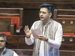 AAP MP Raghav Chadha speaks in Rajya Sabha during the second part of the Budget Session of Parliament, in New Delhi on Tuesday. 