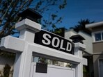 A "Sold" sign outside a home in Daly City, California.