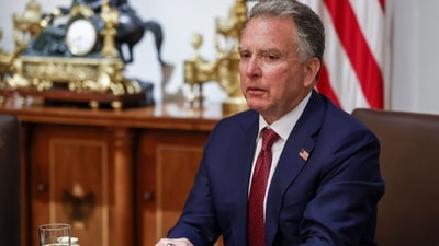 Steve Witkoff, US special envoy to the Middle East, during a cabinet meeting at the White House in Washington, DC, (Bloomberg)