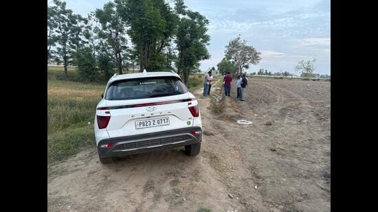 Police recovered a .32 bore country-made pistol, two live cartridges, four empty shells and a Hyundai Creta car from the accused. (HT)