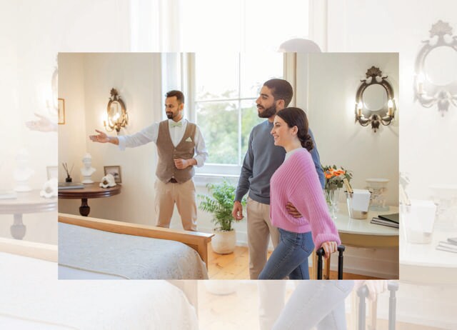Instead of asking about your journey, staff should say they’re looking forward to hosting you. (SHUTTERSTOCK) Instead of asking about your journey, staff should say they’re looking forward to hosting you. (SHUTTERSTOCK)