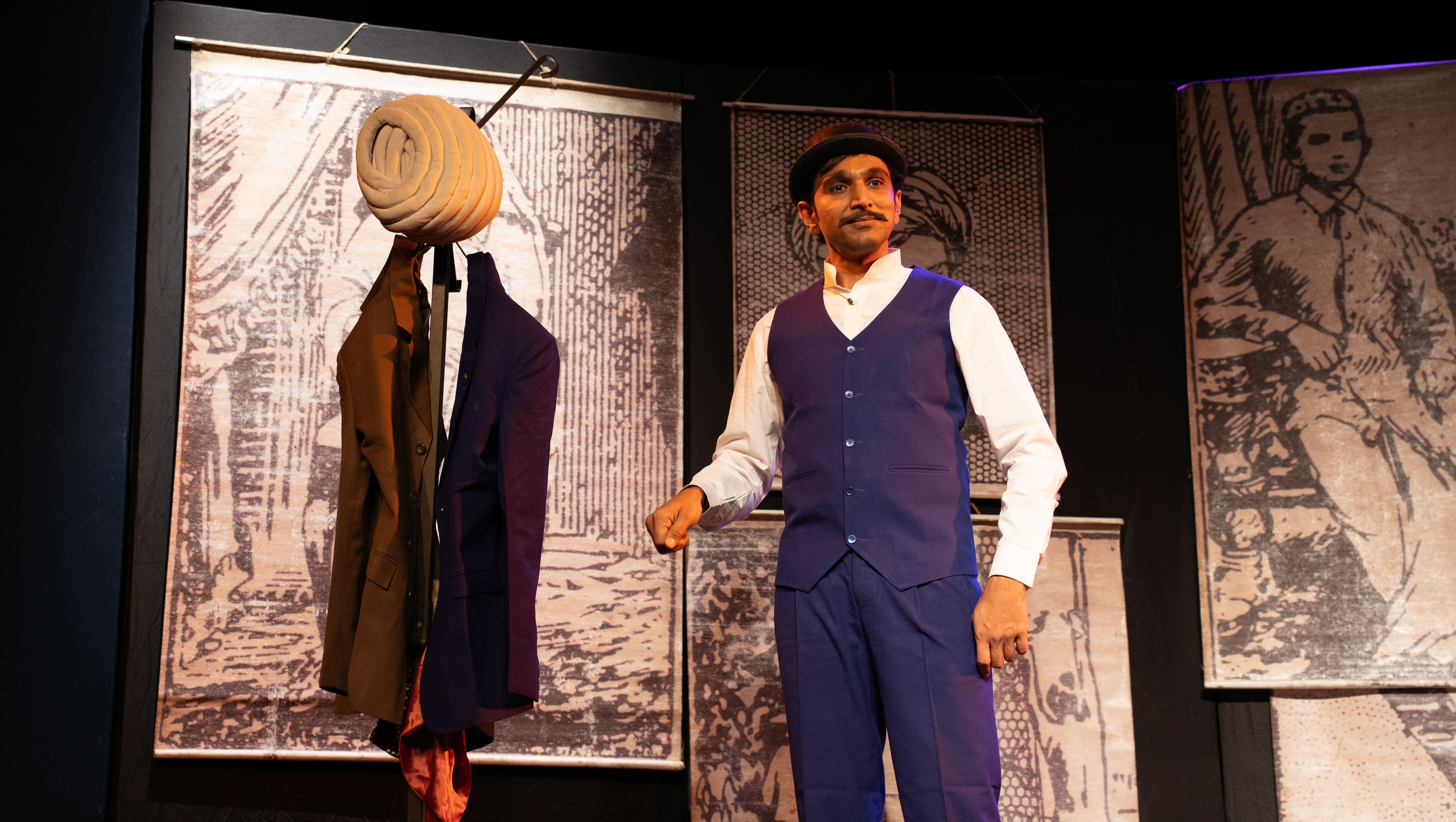 Pratik Gandhi while performing Mohan Ka Masala