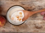Dr Salhab's recipe transforms apple pie into a nutritious yoghurt bowl, combining Greek yoghurt, sauteed apples, and walnuts for a quick, healthy breakfast option. (Freepik)