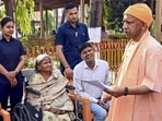 Chief minister Yogi Adityanath during the Janata Darshan in Gorakhpur on Friday. (PTI) Chief minister Yogi Adityanath during the Janata Darshan in Gorakhpur on Friday. (PTI)