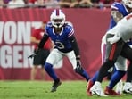 Buffalo Bills safety Damar Hamlin (3) defends in the secondary during a preseason NFL football game against the Tampa Bay Buccaneers, Buffalo Bills safety Damar Hamlin (3) defends in the secondary during a preseason NFL football game against the Tampa Bay Buccaneers,