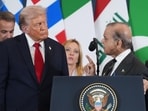 File photo of US  President Donald Trump, with Pakistan's Prime Minister Shehbaz Sharif.