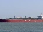 LPG tanker Shivalik arrives at Mundra Port after crossing the Strait of Hormuz amid regional tensions, in Gujarat, on March 16 (PTI)