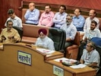 Mayor Raja Iqbal chaired the MCD Session at Civic Centre on Friday. (RAJ K RAJ /HT PHOTO)