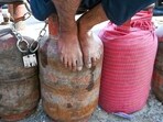 On the black market, cylinders that once cost around  <span class='webrupee'>₹</span>1,800–2,000 are now changing hands for  <span class='webrupee'>₹</span>4,000–6,000 or more. The restaurant’s fuel costs have spiralled by over 300%. (Sunil Ghosh / Hindustan Time)