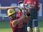 Royal Challengers Bengaluru’s Virat Kohli during a practice session on the eve of the IPL opener against Sunrisers Hyderabad in Bengaluru. (PTI)
