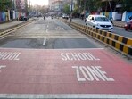 The safe zone seen near the government primary school in Kadipur on Friday. (HT)