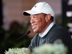 Genesis Invitational tournament host Tiger Woods speaks to the media during a press conference at Riviera Country Club