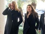 Vanessa Trump, ex-wife of Donald Trump, Jr., and Kai Trump, their daughter, arrive to attend the wedding of Dan Scavino