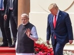 File photo of US President Donald Trump with PM Modi 