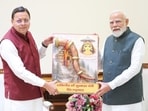Uttarakhand CM Pushkar Singh Dhami meets PM Narendra Modi in New Delhi.