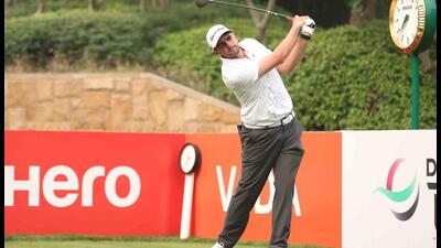 Casey Jarvis in action at Indian Open golf. (Hero Indian Open) Casey Jarvis in action at Indian Open golf. (Hero Indian Open)