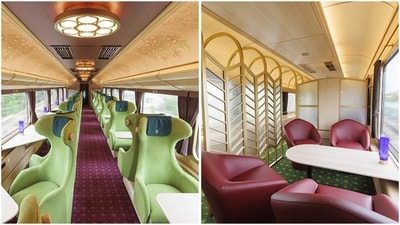 A look inside the luxurious seating area of the Aoniyoshi Limited Express. (https://www.kintetsu.co.jp/foreign/english/aoniyoshi/) A look inside the luxurious seating area of the Aoniyoshi Limited Express. (https://www.kintetsu.co.jp/foreign/english/aoniyoshi/)