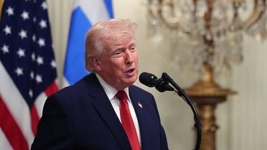 Trump's remark comes amid raging war in the Middle East with Trump pushing claims on talks with Iran and Iran, in turn, denying the claims. (AP)