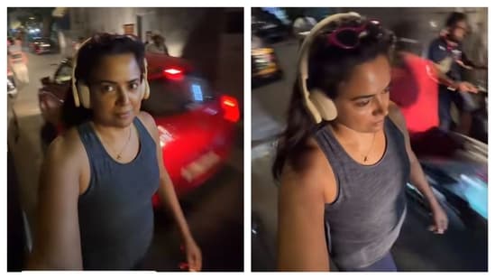 Sameera Reddy shares glimpse of Mumbai chaos during evening walk: ‘I think I’ve forgotten how hectic Mumbai is’ Sameera Reddy shares glimpse of Mumbai chaos during evening walk: ‘I think I’ve forgotten how hectic Mumbai is’