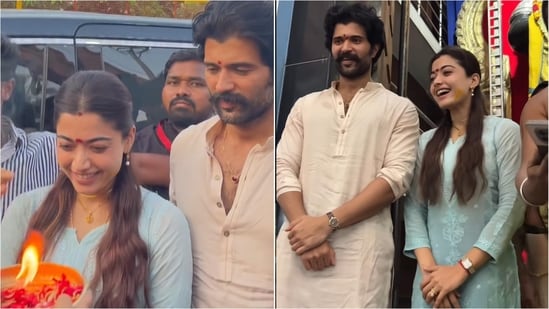 Rashmika Mandanna and Vijay Deverakonda were recently spotted in Anantapur, showcasing relaxed styles. (Instagram)