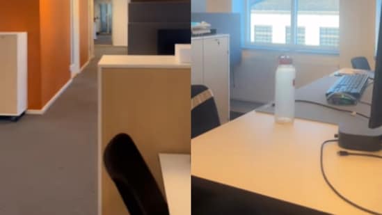 An Indian employee in Sweden highlighted flexible work hours as an empty office clip went viral. (Instagram/ekduniyaaisibhi)