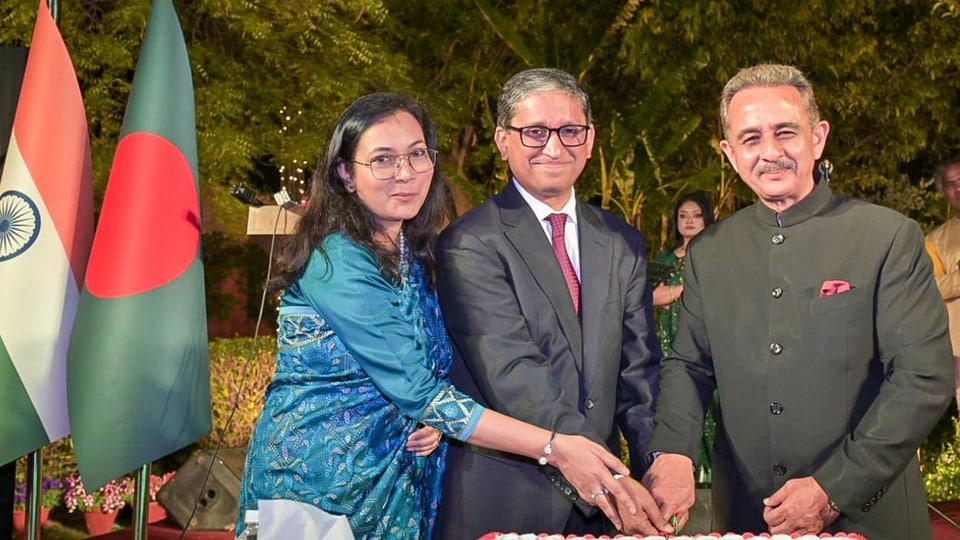 নয়াদিল্লিতে বাংলাদেশ হাইকমিশনের অনুষ্ঠান। (ছবি সৌজন্যে পিটিআই)