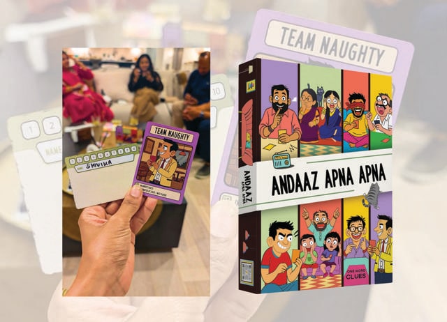 Andaaz Apna Apna is part Taboo, part charades. Andaaz Apna Apna is part Taboo, part charades.