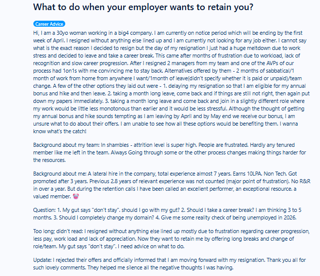 A post shared by a Reddit user. (Screengrab (Reddit)) A post shared by a Reddit user. (Screengrab (Reddit))