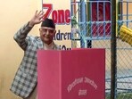 Former Prime Minister and Prime Ministerial Candidate of the Communist Party of Nepal (Unified Marxist–Leninist) (CPN-UML), KP Sharma Oli, casts his vote for Nepal's General Elections 2026 at a polling station, in Bhaktapur.