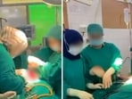 Snippets from a video going viral. 