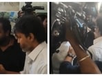Vijay was mobbed and pushed around by the crowd as he arrived at the Chennai Secretariat on Saturday.