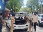 On the first day, 3,957 vehicles were checked, with 234 challans issued and 67 vehicles getting impounded. (HT Photo) On the first day, 3,957 vehicles were checked, with 234 challans issued and 67 vehicles getting impounded. (HT Photo)
